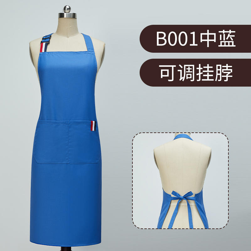 Custom printed logo design twill adjustable apron soft chef's kitchen cooking men's and women's aprons