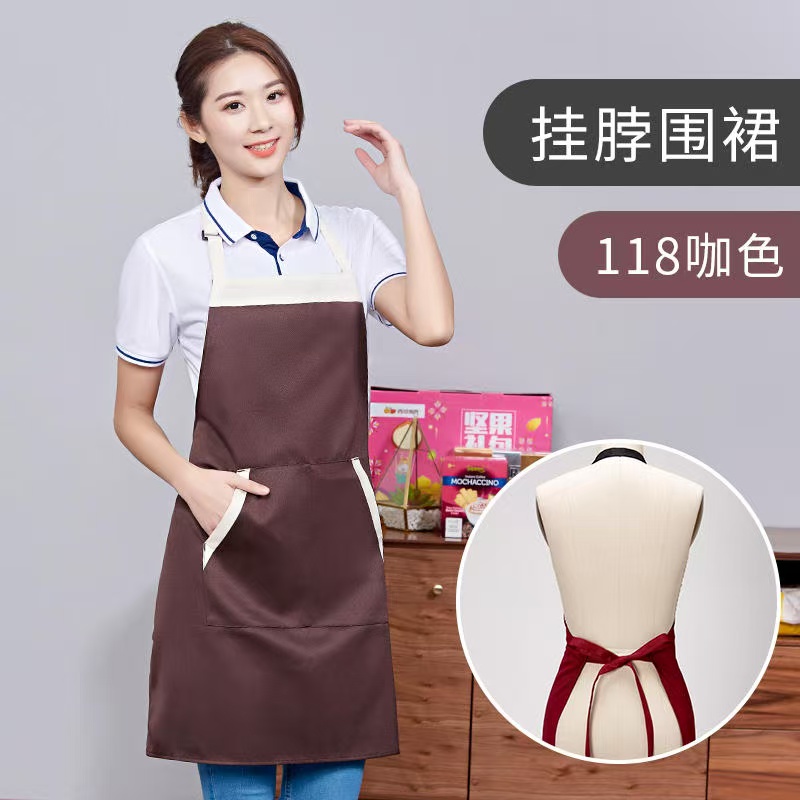 Customized apron, high-quality, water-resistant and oil-resistant, suitable for chefs, kitchen staff and waiters.