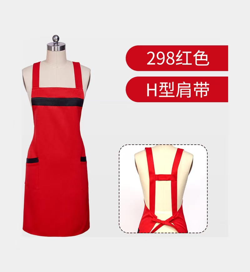 Polyester restaurant apron, staff uniforms, chefs, kitchen custom printed waterproof aprons