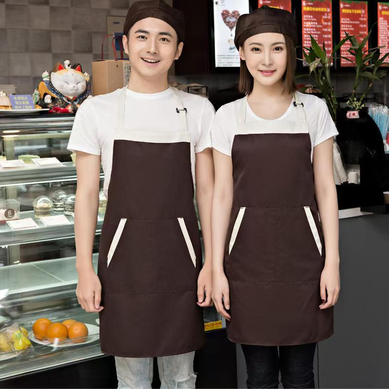 Customized waterproof apron for kitchen and café staff