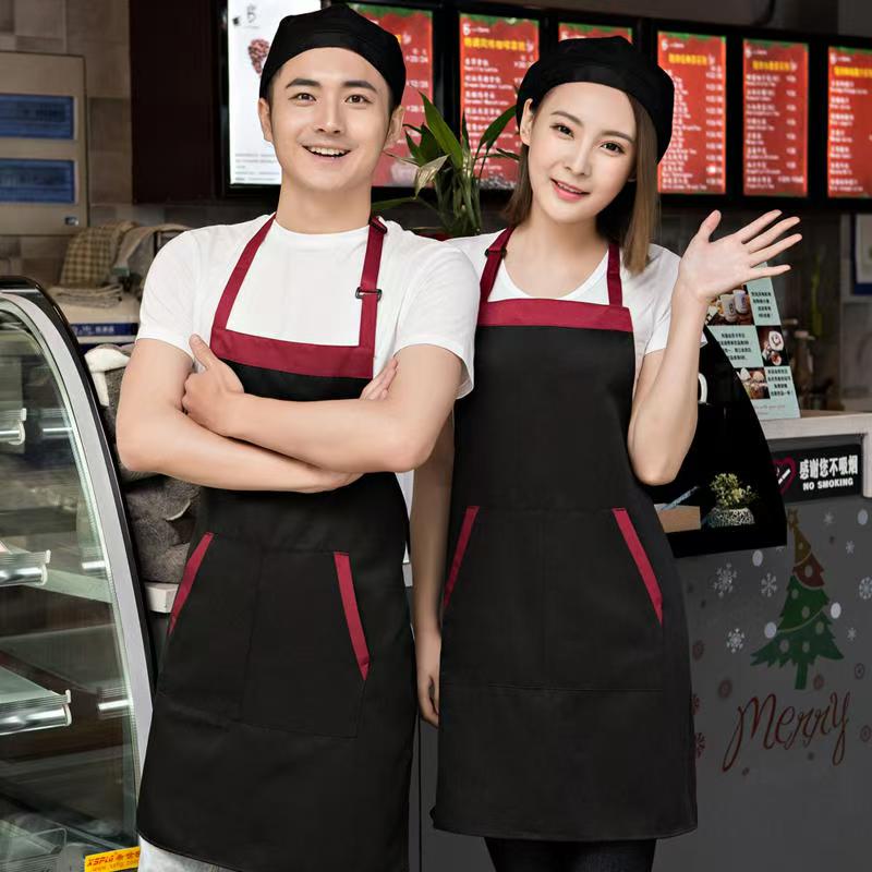 Your logo customized apron - Waterproof and oil-resistant apron for kitchen and café