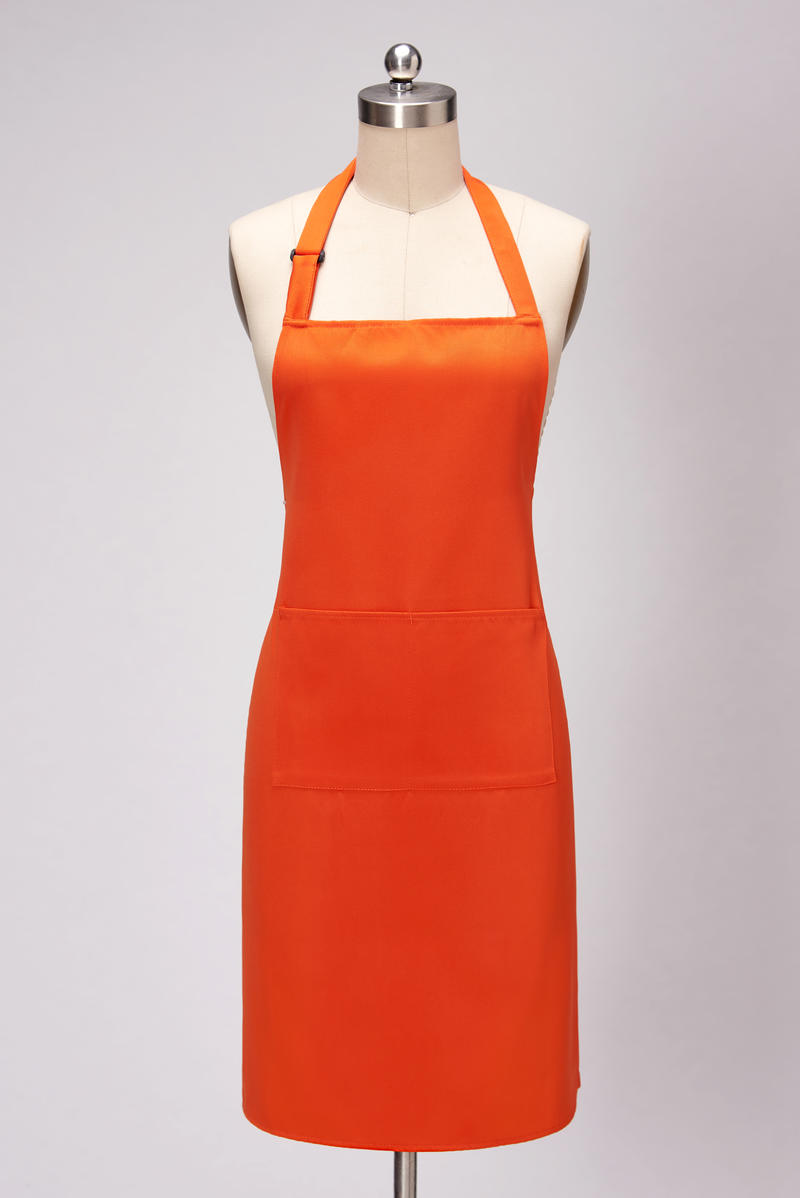 Hot-selling custom-made adult-sized polyester long apron, printed, adjustable size, durable kitchen apron.