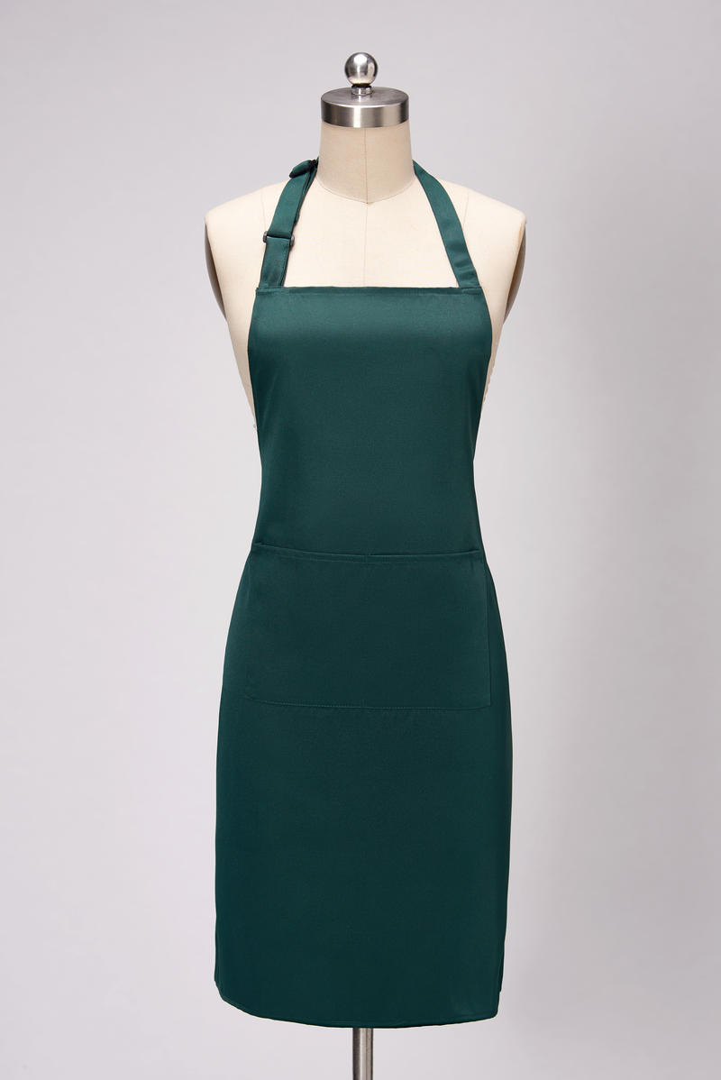 Adjustable kitchen polyester apron for household coffee makers and service staff. Waterproof and oil-resistant canvas kitchenware. Washable. Customizable logo.