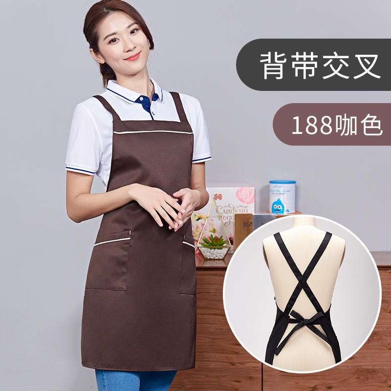 Adjustable kitchen apron with pockets, customizable logo, water-resistant, multi-functional, suitable for baking, cooking and cleaning